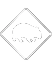 Знак в австралії — вомбати