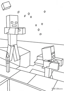 Розмальовка «Зомбі Minecraft»: роздрукувати, завантажити