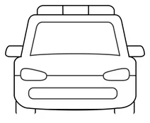 Зустрічна поліцейська машина emoji